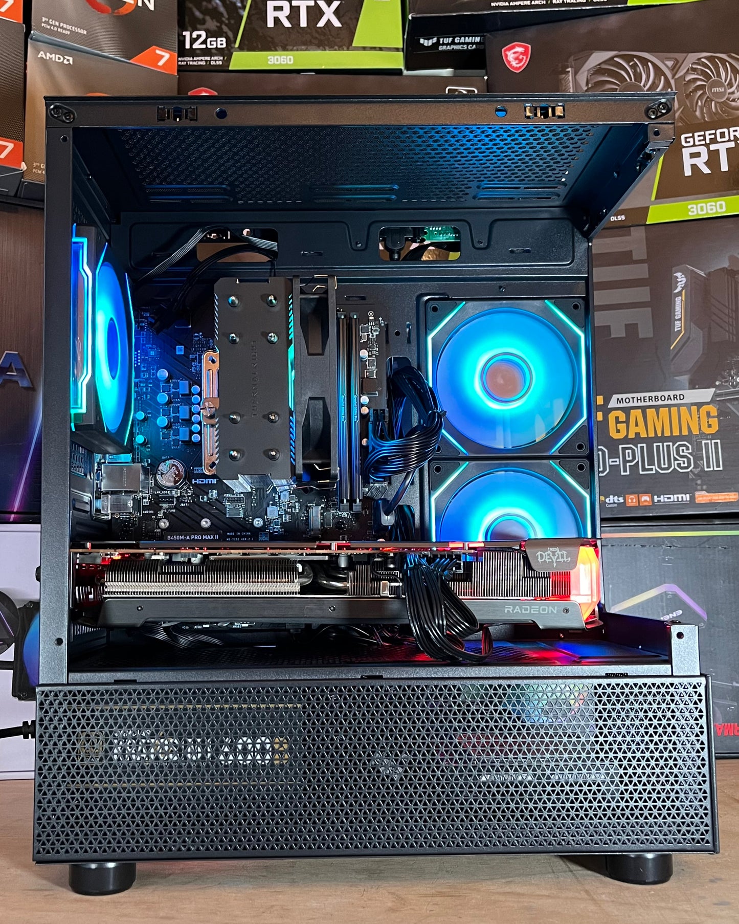 🌈 PC gamer RGB - Ryzen 7 4,4 Ghz - RX 6700 XT- 32go RAM DDR4- 500go SSD- 1to HDD - WINDOWS 11 PRO
