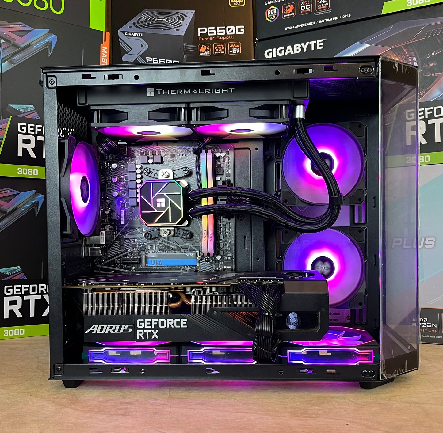 🌈PC gamer RGB - Ryzen 7 4,6 Ghz - RTX 3080- 32go RAM DDR4- 1to SSD- WATERCOOLING AIO 240mm - WINDOWS 11 PRO - GARANTI 1 AN - ENVOI POSSIBLE 📦