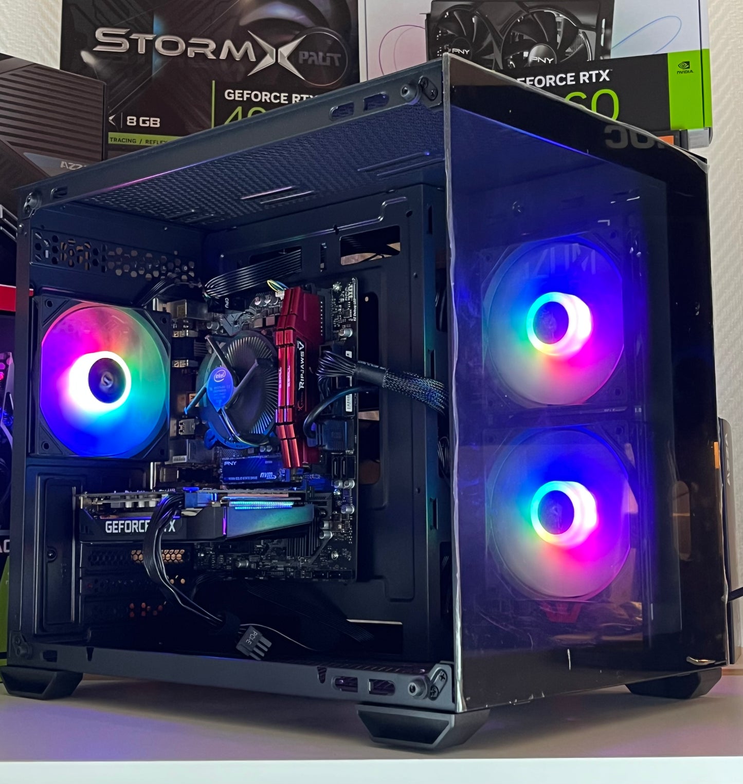 🌈 Pc gamer RGB - Ryzen 5 8400 - GTX 1660 super - 16go ram ddr4- 500go ssd - windows 11 PRO