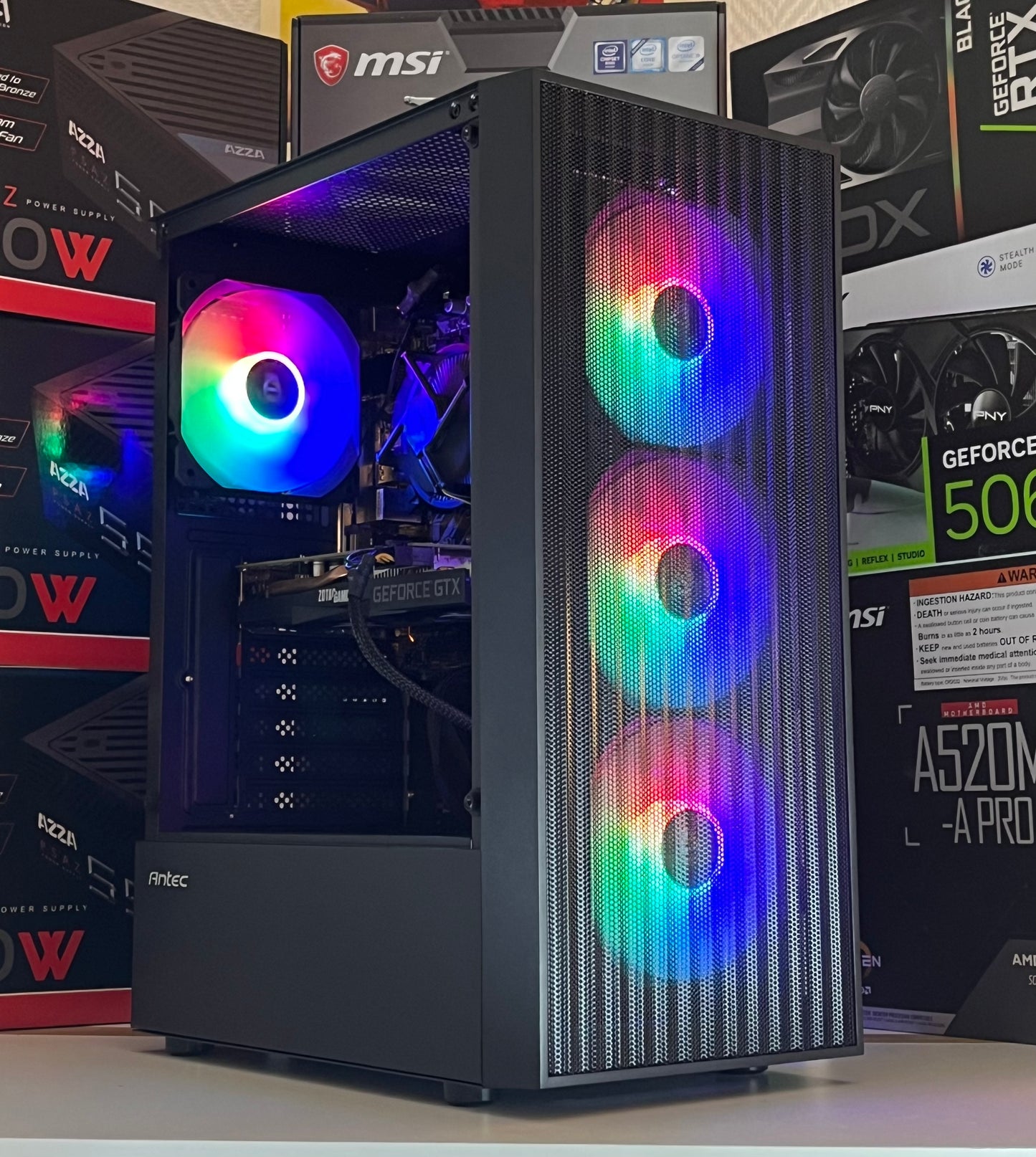 🌈 Pc gamer RGB - i5 8400 - GTX 1660 - 16go ram ddr4- 500go ssd - windows 11 PRO