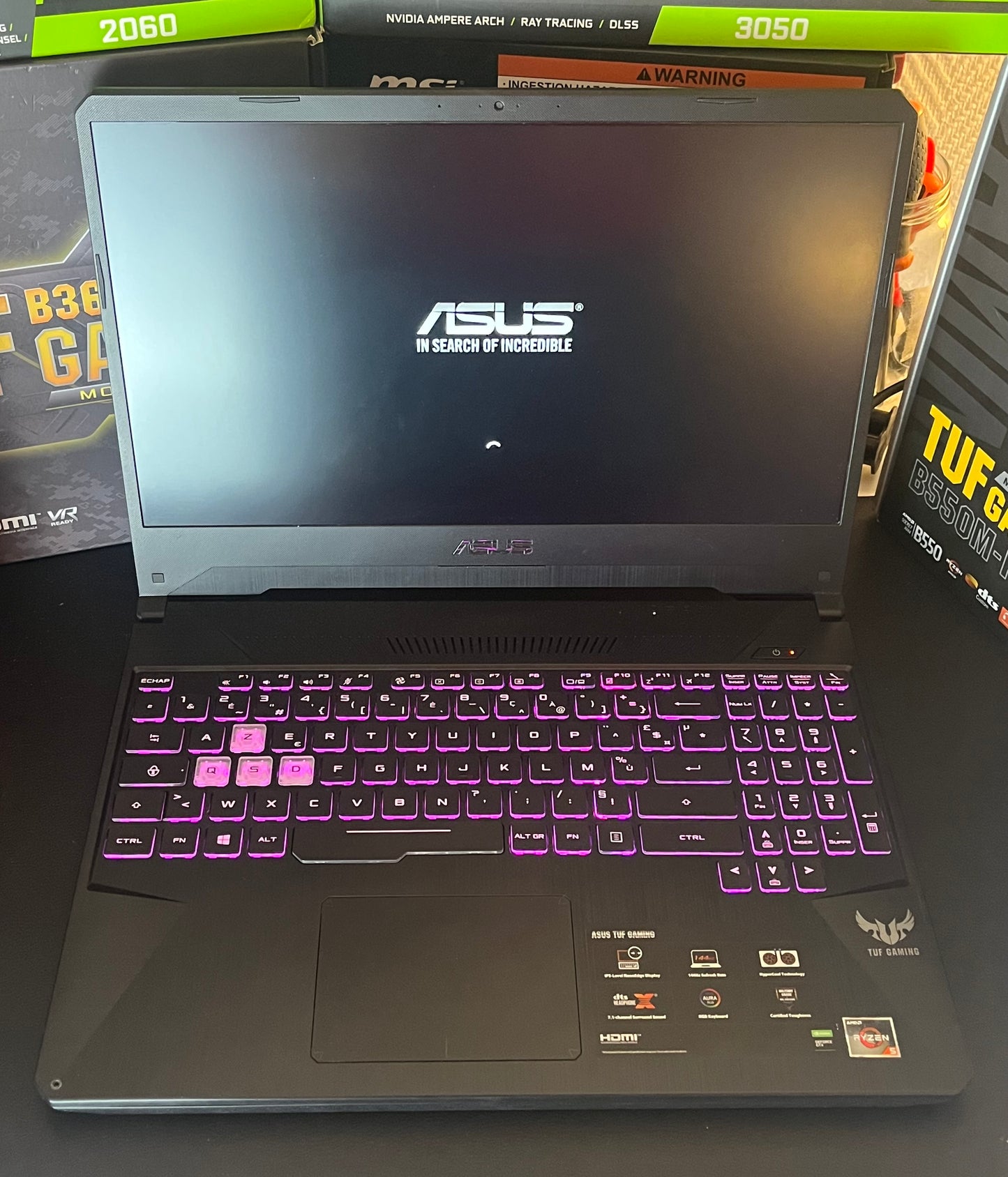 🌈Pc portable gamer 144hz Asus Tuf - Ryzen 5 3550h - gtx 1650 - 16go ram ddr4- 500go ssd - windows 11 pro