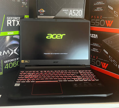 Pc Portable Acer nitro 5 - i7 10750h - RTX 2060 - 16go ram ddr4- 500go ssd - 1to hdd- windows 11 pro