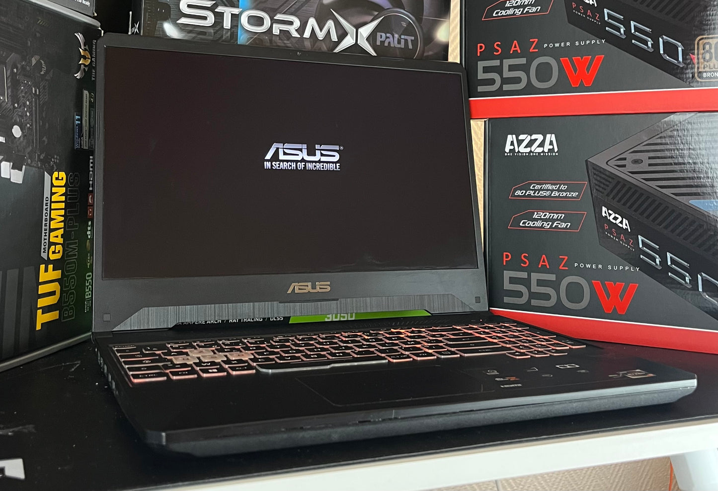 🌈Pc portable gamer 120hz Asus tuf - Ryzen 5 3550h - GTX 1050 - 16go ram ddr4- 256go ssd - 1to hdd - windows 11 pro