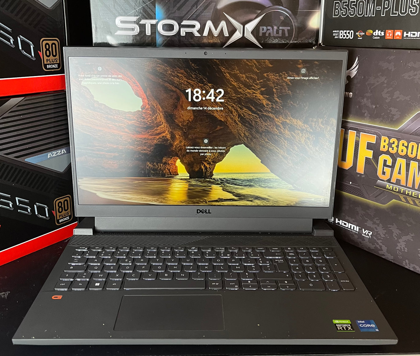 Pc Portable Dell G15 - RTX 3050 - i5 11260h - 16go ram ddr4- 500go ssd - windows 11 pro