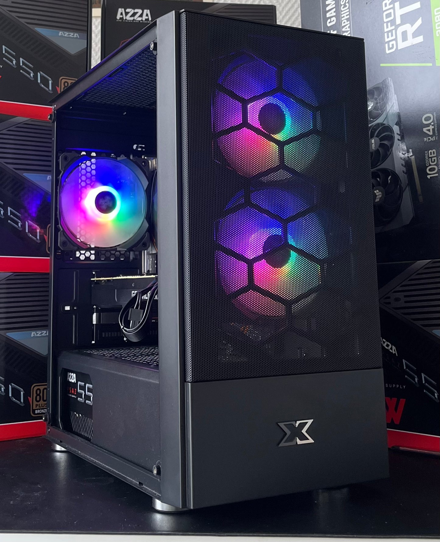 🌈 Pc gamer RGB - i5 10400f - RTX 2060 - 16go ram ddr4- 500go ssd - windows 11 PRO