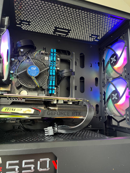 🌈 Pc gamer RGB - i5 10400f - RTX 2060 - 16go ram ddr4- 500go ssd - windows 11 PRO